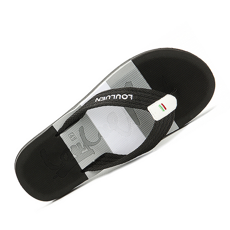 New Summer Flip Flops Beach Shoes Fashion Slippers Men&apos;s Trendy Outer Wear Clip Tow
