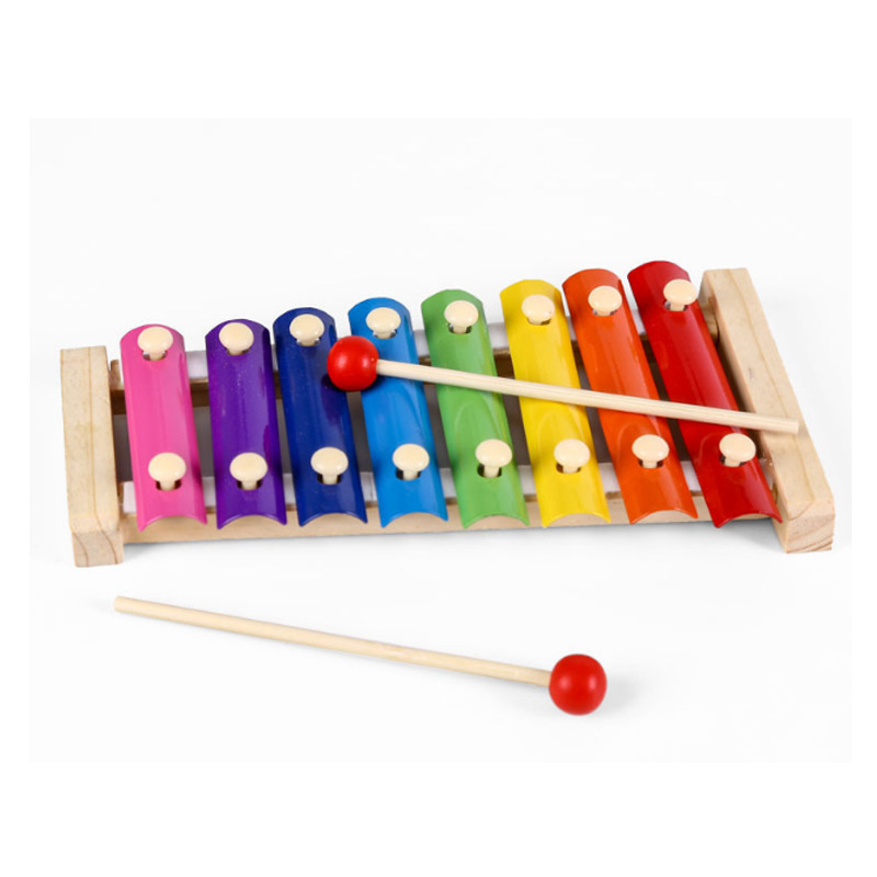 Wooden Octave Hand Knocking on Piano 1-4 Years Old Boys and Girls Wooden Musical Toys