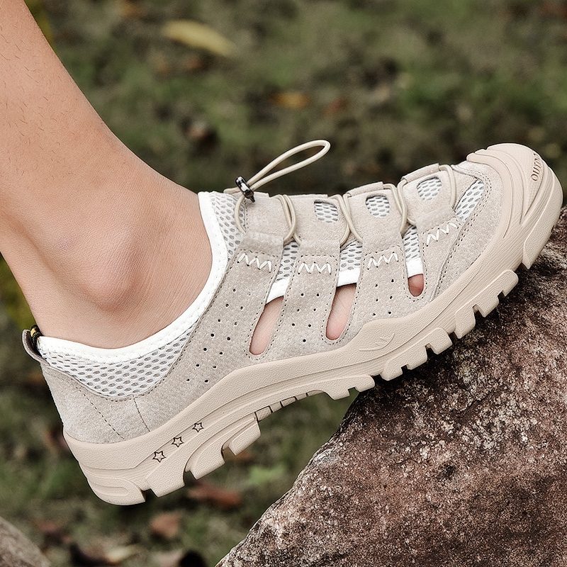 Summer Men Sandals breathable Business Casual Shoes Men slip on Outdoor Beach Sandals Roman Men Summer Water Shoes for men