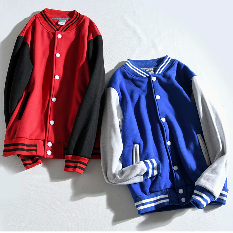 Autumn and Winter Plus Lush Baseball Clothing Sweater Long -sleeved Group Work Clothes