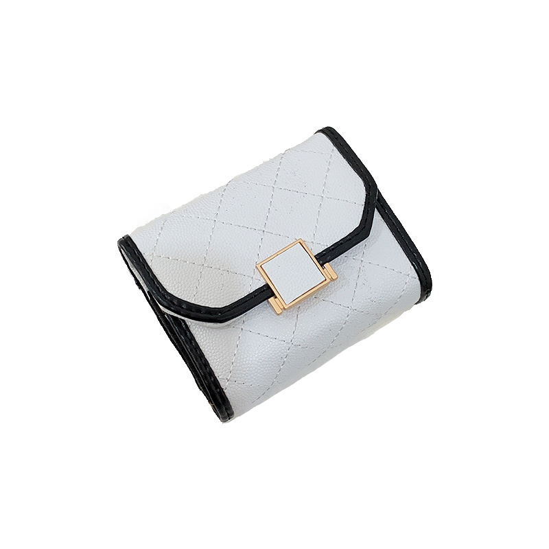 Fashion Zero Wallet Women's Short Caviar Checkered Driving License Bag Wallet Multi Card Integrated Bag