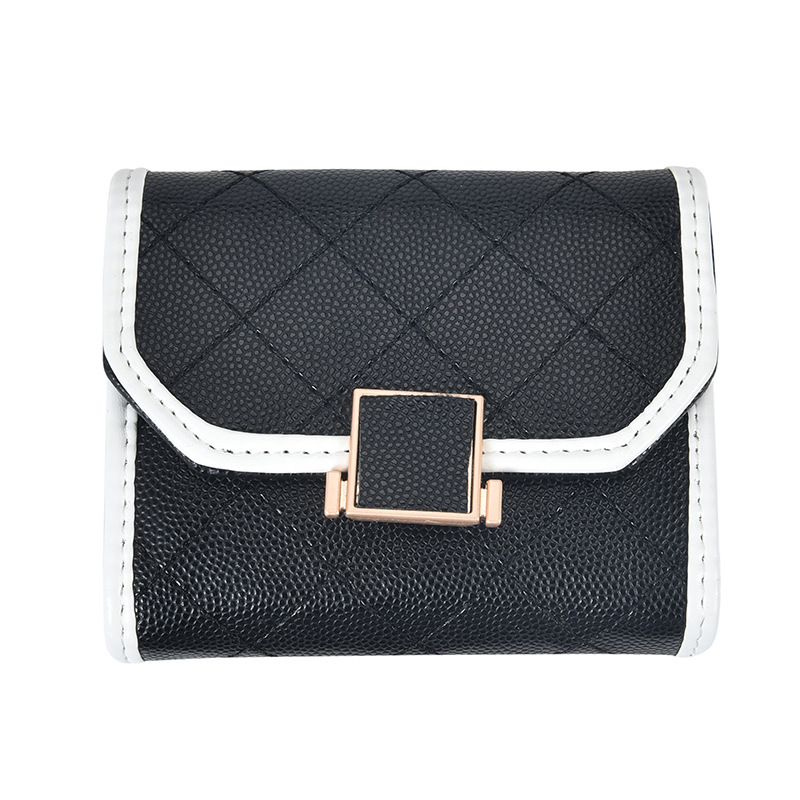 Fashion Zero Wallet Women's Short Caviar Checkered Driving License Bag Wallet Multi Card Integrated Bag