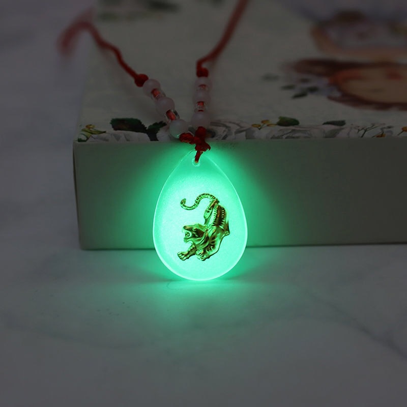 Glow Necklace 12 Chinese Zodiac Year Male and Female Student Baby Safety Pendant