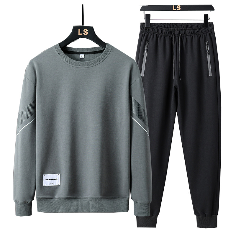 Sports Suit Men's New Fashion Long-sleeved Hoodie Tie Foot Trousers Comfortable Casual Two Sets