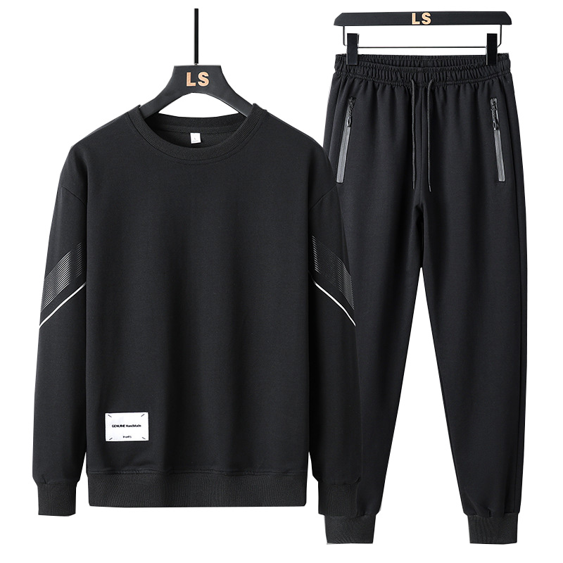 Sports Suit Men's New Fashion Long-sleeved Hoodie Tie Foot Trousers Comfortable Casual Two Sets