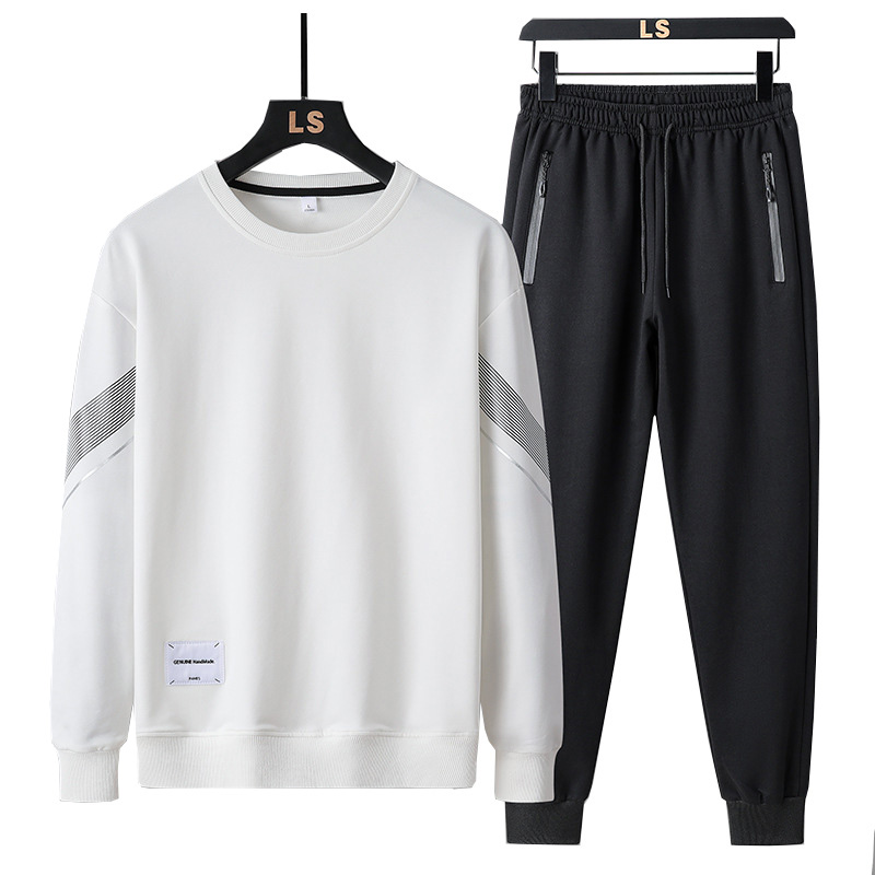Sports Suit Men's New Fashion Long-sleeved Hoodie Tie Foot Trousers Comfortable Casual Two Sets