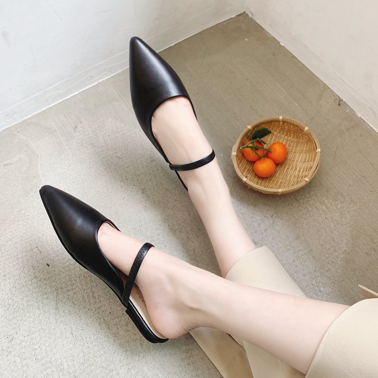 Women Slippers Low Heel Fashion Mules Shoes Pointed Toe Slide Sandal Ladies Slides Flip Flop
