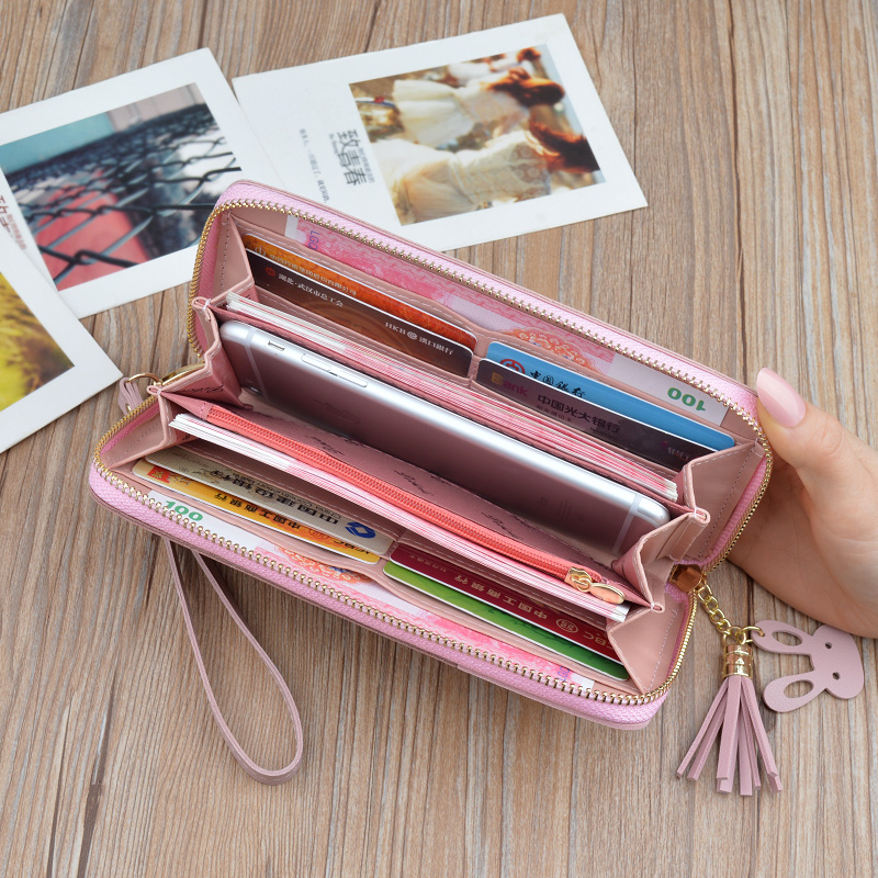 Women&apos;s bags, new ladies&apos; hand wallets, women&apos;s long style, large capacity, simple zipper handbags