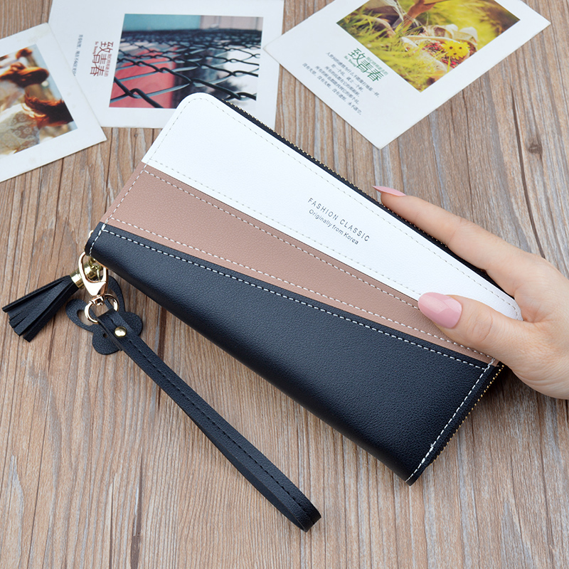Women&apos;s bags, new ladies&apos; hand wallets, women&apos;s long style, large capacity, simple zipper handbags