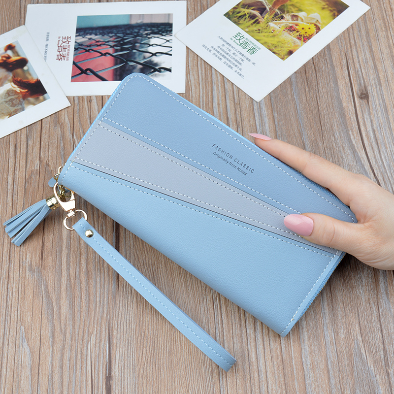 Women&apos;s bags, new ladies&apos; hand wallets, women&apos;s long style, large capacity, simple zipper handbags