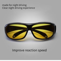 Hot Anti Glare Night Vision Glasses For Driving Men  Antivirus HD night vision goggles men and women drivers windproof sunglasses glasses men's anti-ultraviolet windproof goggles F one size Yellow