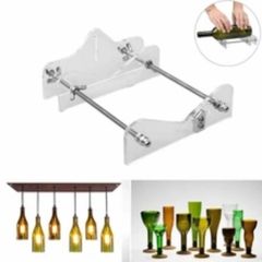 DIY Glass Bottle Cutter Adjustable Sizes Metal Glassbottle Cut Machine for Crafting Wine Bottles House Decorations Cutting Tool Professional For Beer Bottles Cutting Cool Fashion G White
