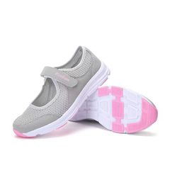 SXCHEN Women's Shoes Sandals Fashion Sport Flats Shoes Walking Non-slip Spring Summer Ladies Loafers Shoes Women Sneakers Casual Shoes Female Mesh Ladies Basket Girl Girlfriend Gif 39 Gray