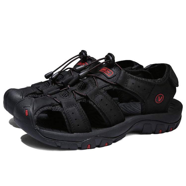 SXCHEN Men's Shoes Sandals Fashion Outdoor Hiking Shoes Tourist Trekking Sneakers Mountain Climbing Trail Jogging Shoes Unisex Casual Shoes Men Baotou Wading Boy Sports Shoe Air Force Shoe  Black