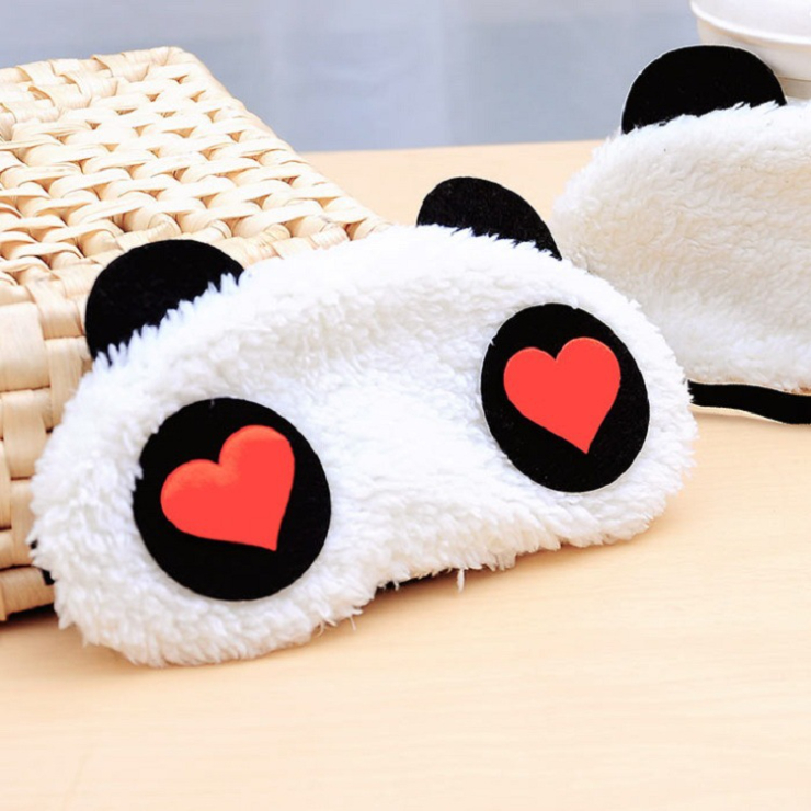 SXCHEN Sleep shading eye mask new Korean version creative cute cartoon soft panda eye mask Sleeping Eye Mask Eyeshade Cover Blindfold Travel Eyepatch Rest Night Sleep Masks Traveling Sleep Eye