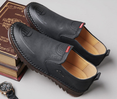 SXCHEN New Men's Shoes High Quality Men Formal Business Shoes Official Shoes Dress Shoes Style Leather Shoes Soft Driving Shoes Pea Shoes Casual Non-slip party Dress Breathable Sho Black 42