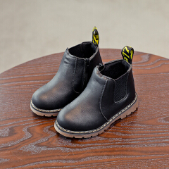 SXCHEN Kids Shoes Children's Unisex Martin Boots Boy English Single Boots Short Boots Boys Boutique Children's Boots Baby Leather Boots Martin Boots Girl Short Boots Fashion Boots School Shoes Anti-sl
