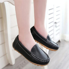 SXCHEN Boys' Comfort Loafer Shoes – Black Durable Upper, Cushioned Insole, Non-Slip Sole, Suitable For Family Gatherings & Relaxed Outfits, All Sizes Available