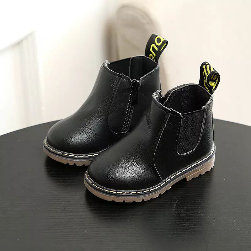 SXCHEN Kids Shoes Children's Unisex Martin Boots Boy English Single Boots Short Boots Boys Boutique Children's Boots Baby Leather Boots Martin Boots Girl Short Boots Fashion Boots School Shoes Anti-sl