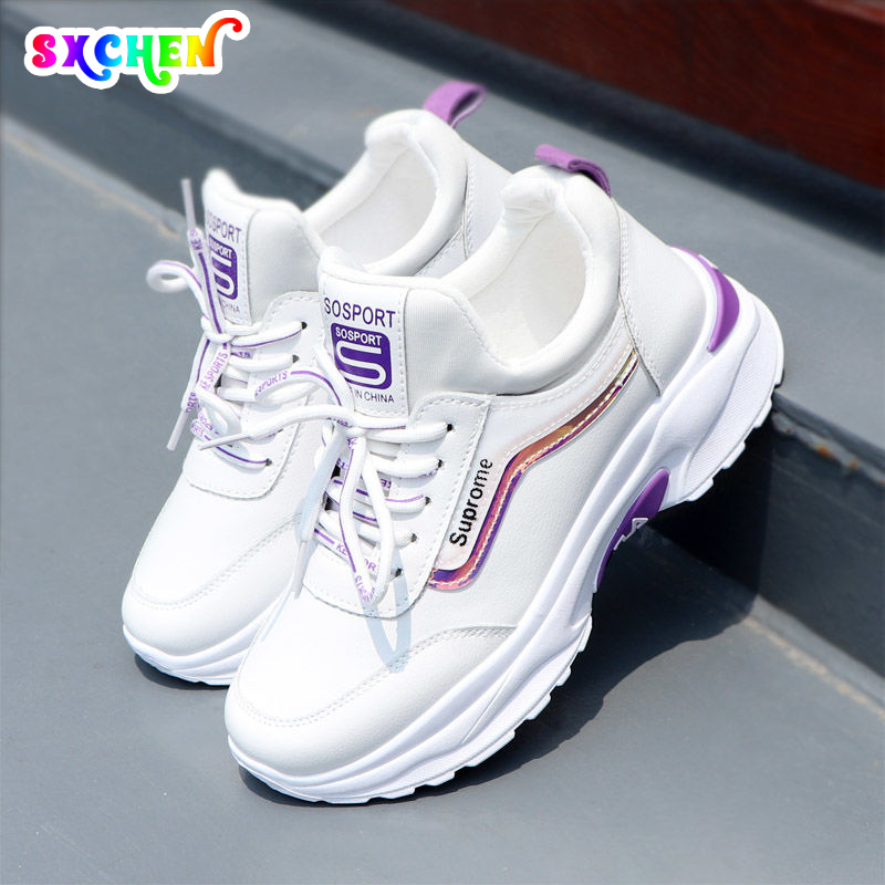 SXCHEN New Women's Shoes Sneakers Women Season All-Match Shoes Ladies Platform Ladies Shoes Running Shoes Girls Sneakers Buy a Size Larger than usual Casual High daddy Work party Gift Holiday