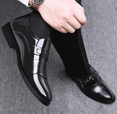 SXCHEN Oxfords Business Casual leather Shoes Men's Dress shoes Fashion Leather Shoes Formal Wear Brown slip on cap toe  Loafers Driving Dad Shoes Black High Quality size41-44 Official Shoes