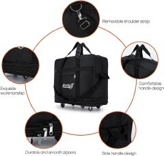 SXCHEN New Fold Luggage & Travel Gear > Travel Bags Waterproof Folding Air Checked Bag, Travel Bag, Large Capacity Luggage Bag, Women's storage Bag Outdoor Handbag With Wheels Men's Bag Work Firmly