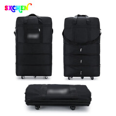 SXCHEN New Fold Luggage & Travel Gear > Travel Bags Waterproof Folding Air Checked Bag, Travel Bag, Large Capacity Luggage Bag, Women's storage Bag Outdoor Handbag With Wheels Men's Bag Work Firmly