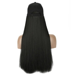 SXCHEN New Wigs Lntegrated Wig Cap Medium Length Straight Hair Fashionable Realistic Wig With Hat Long Straight Wigs Baseball Hat One Wig Women  Caps Wigs Gift School Birthday Girlfrien Party African