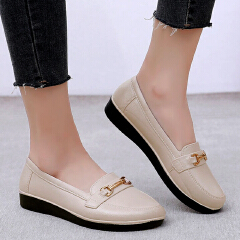 SXCHEN Ladies Shoes Flats Ballet & Dance Waterproof Plastic Shoes Women's New Pointed-toe Single Shoes British Style Loafers Black Professional Dress Work Shoes Formal Shoes Mom Shoes Student Fashion