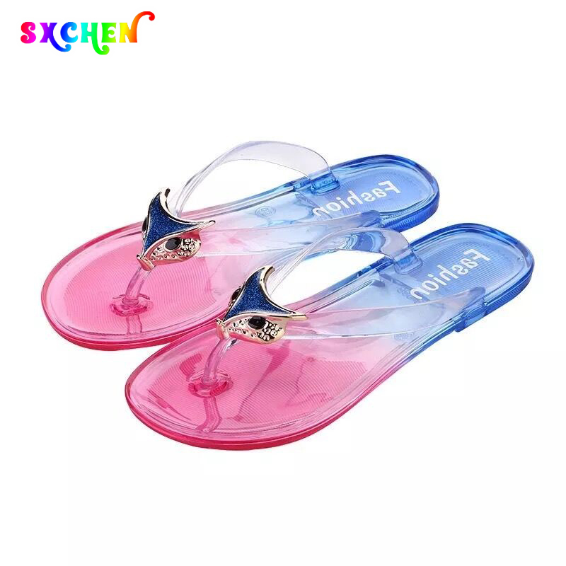 SXCHEN Women's Shoes Crystal Slippers Flip-Flops Fashion Non-slip Flip Flops Ladies Shoes Sandals and Slippers Female Students Latest Shoes Outdoor Bottom Wear Unisex Lovers Gift Party Women Shoes