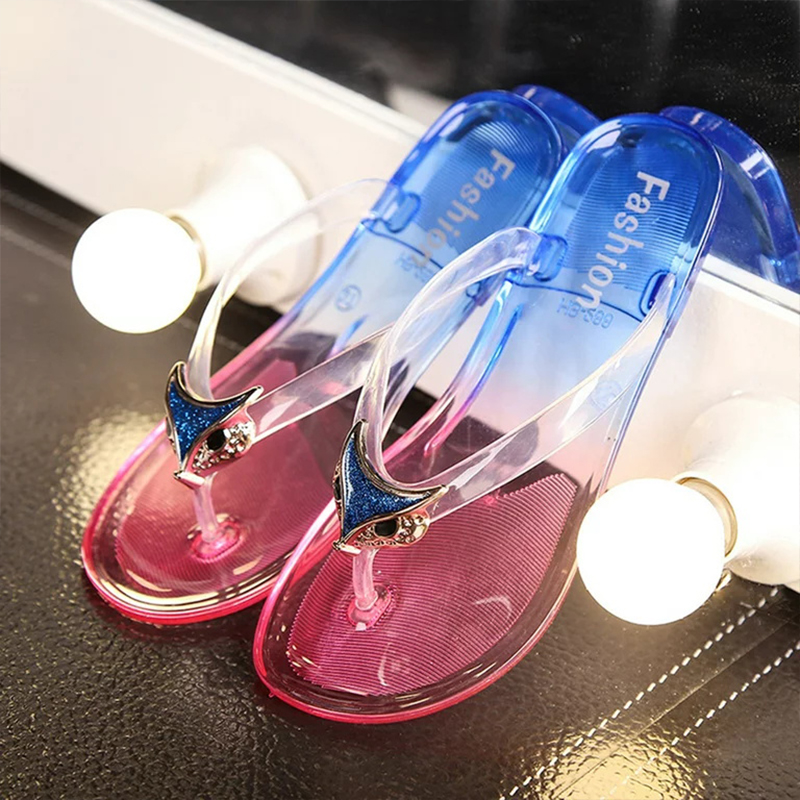 SXCHEN Women's Shoes Crystal Slippers Flip-Flops Fashion Non-slip Flip Flops Ladies Shoes Sandals and Slippers Female Students Latest Shoes Outdoor Bottom Wear Unisex Lovers Gift Party Women Shoes