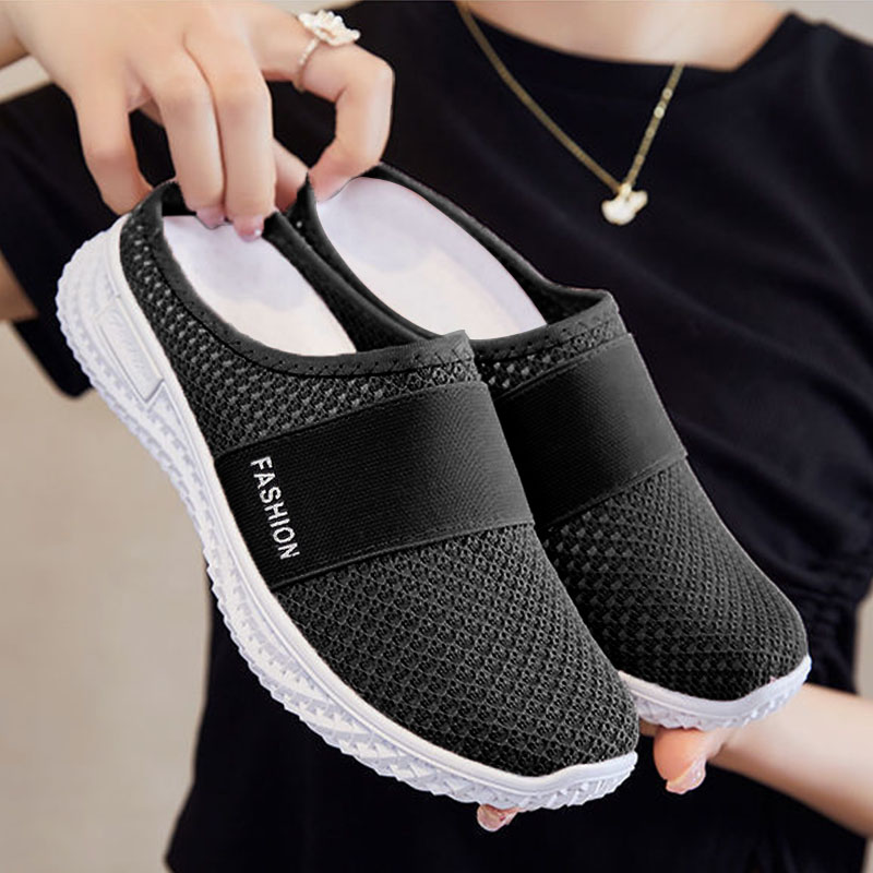 SXCHEN Women's Shoes Slippers Mules New Breathable Semi-trailer Slip-on Slippers Mesh Light Casual Shoes Women Shoes Mom Shoe Latest Shoes Girl Outdoor Unisex Lovers Gift Party Office Breathable