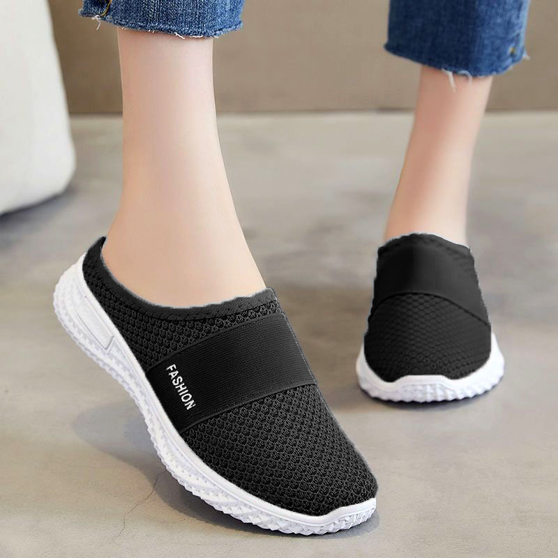 SXCHEN Women's Shoes Slippers Mules New Breathable Semi-trailer Slip-on Slippers Mesh Light Casual Shoes Women Shoes Mom Shoe Latest Shoes Girl Outdoor Unisex Lovers Gift Party Office Breathable