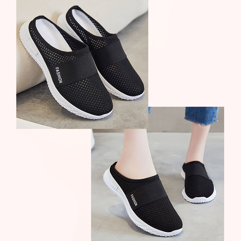 SXCHEN Women's Shoes Slippers Mules New Breathable Semi-trailer Slip-on Slippers Mesh Light Casual Shoes Women Shoes Mom Shoe Latest Shoes Girl Outdoor Unisex Lovers Gift Party Office Breathable