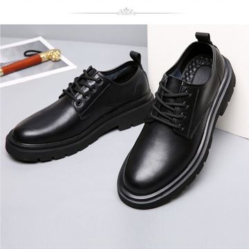 SXCHEN Men's Shoes Oxfords New Fashion British style Formal Shoes Black ...