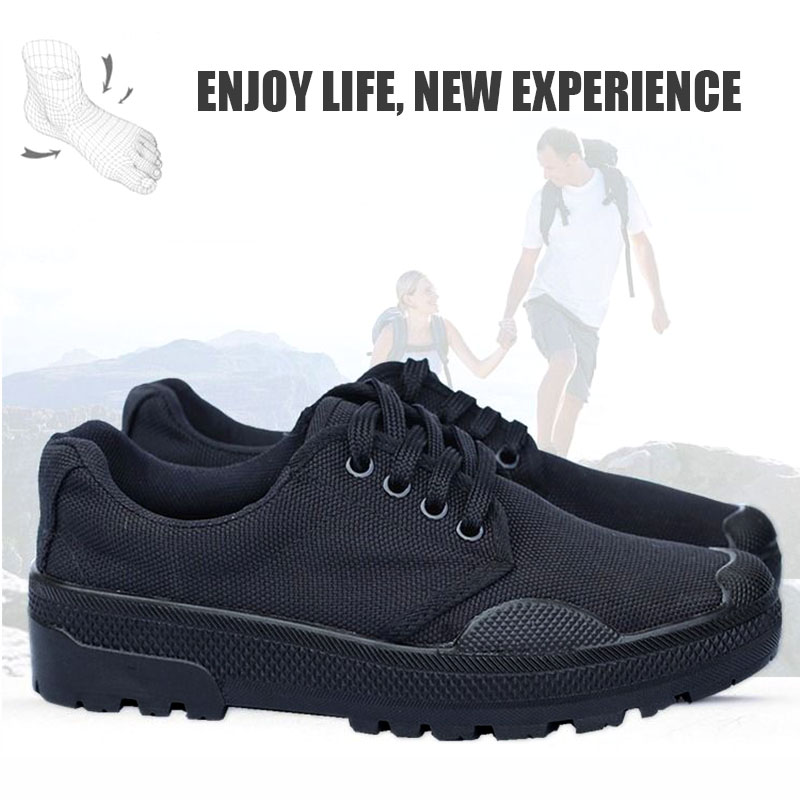 SXCHEN Men's Shoes Construction Site Shoes Work Safety Military Tactical Wear-resistant Breathable Training Shoes Migrant Workers Labor Insurance Shoes Rubber Shoes Farmland Work Shoe Dad Shoe Gift