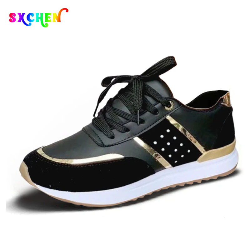 SXCHEN Women's Shoes Sneakers Ladies Shoes American Thick Bottom Color Matching Sports Shoes Casual Low Top Sports Shoes Party Office Girl Mom Shoe Lovers Gift Latest Shoes Wedge Shoes Ladies