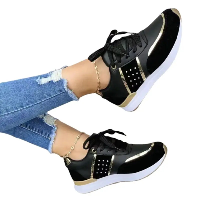 SXCHEN Women's Shoes Sneakers Ladies Shoes American Thick Bottom Color Matching Sports Shoes Casual Low Top Sports Shoes Party Office Girl Mom Shoe Lovers Gift Latest Shoes Wedge Shoes Ladies