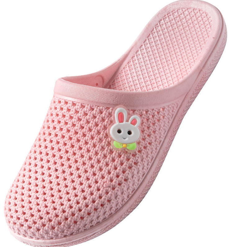 Women's Shoes Slippers Indoor Slippers New style hole-in-the-wall sandals, flat-bottomed toe-cap slippers for women, soft-soled, non-slip, indoor and outdoor wear, casual bathroom slippers