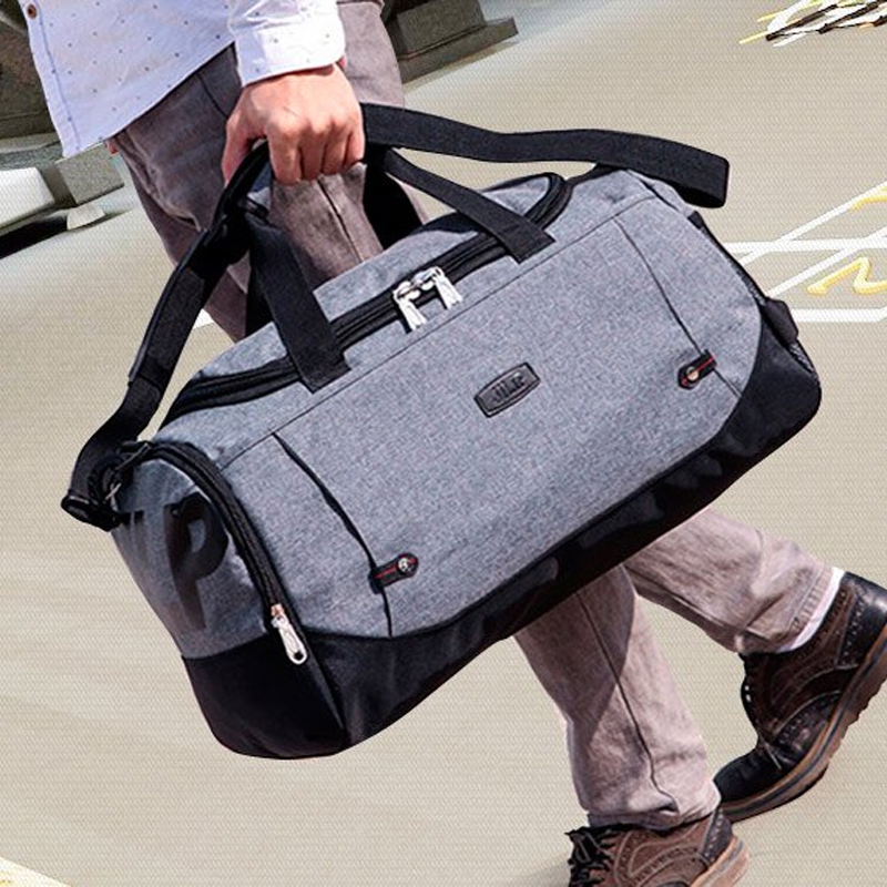 SXCHEN New Big Travel Bag Business Bag Large Capacity Men Hand Luggage Duffle Bags Nylon Weekend Bags Fashion Africa Grey Foldable Oxford Waterproof Unisex Gym Bags Women Multifunctional Bags Unisex