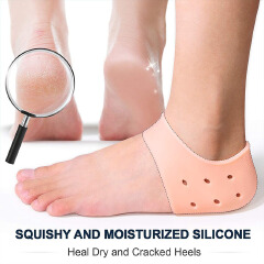 SXCHEN 2 Pairs Women Socks Unisex Heel Protector Dry Cracked Oxfords Anti-Pain Protector Back Foot Protector Foot Protector Heels Silicone Cover Ladies Shoes