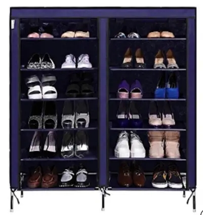 118*30*120cm  2 Columns 6- layers  Non-woven Cloth Shoe Rack Portable Shoe Rack