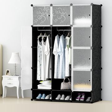 【Promotion】3 Columns DIY Wardrobe Large Capacity Assemble Wardrobe Home ...