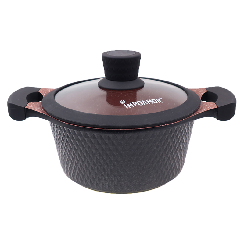 【Promotion】TC 10PCS  High Quality Granite Die-Cast Non Stick Sufuria  Cookware Set Cooking Pots (20/24/28/32cm  Casserole+28cm Fry Pan)