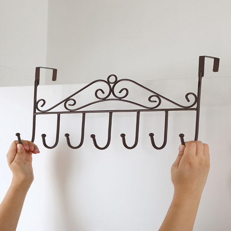 Hole-free door rear hook nail-free door hanger free installation door back hanger creative hanger rack 42*4.7*23cm