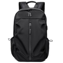 Business Storage Laptop Bag with USB Charging Port Computer Bag Backpack Waterproof Outdoor Travel Student Backpack Black normal