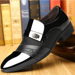 Fashion Business Men Dress Shoes For Suit Hot Business Men's Pointed Dress Shoes Black 43 pu leather