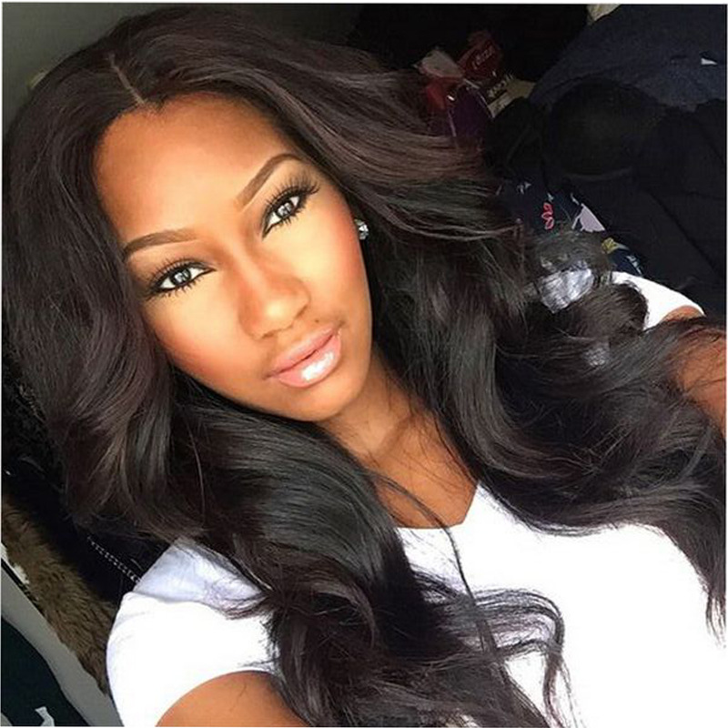 karen&apos;shop Wave Lace Front Human Hair Long Wigs For Women Virgin Hair Front Wig Brazilian Remy Human