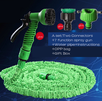 25-150FT Expandable Garden Hose Pipe with 7 in 1 Spray Gun To water the flowers Car Wash as picture