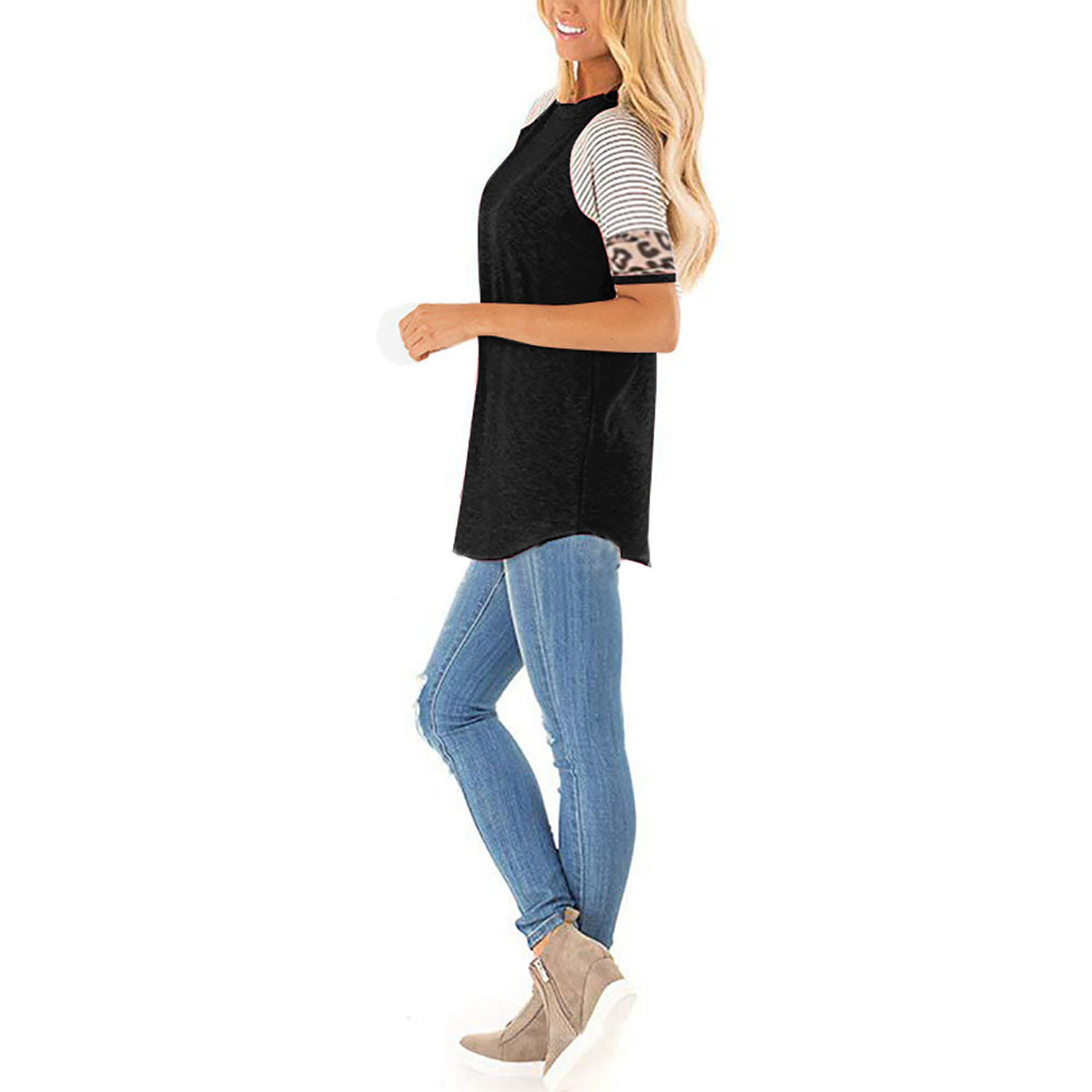 karen's shop Women's T-shirt round neck short sleeve multi-color top summer fashion hot